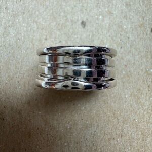 BVLGARI Ring EU56 18k white gold B-zero.1